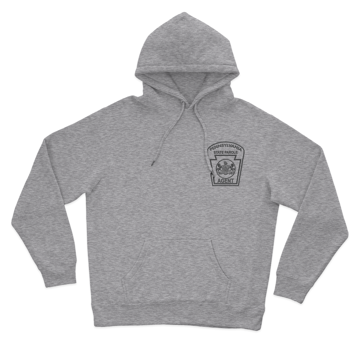 Classic Hooded Sweatshirt with Embroidered State Parole Agent Keystone (Various Colors)