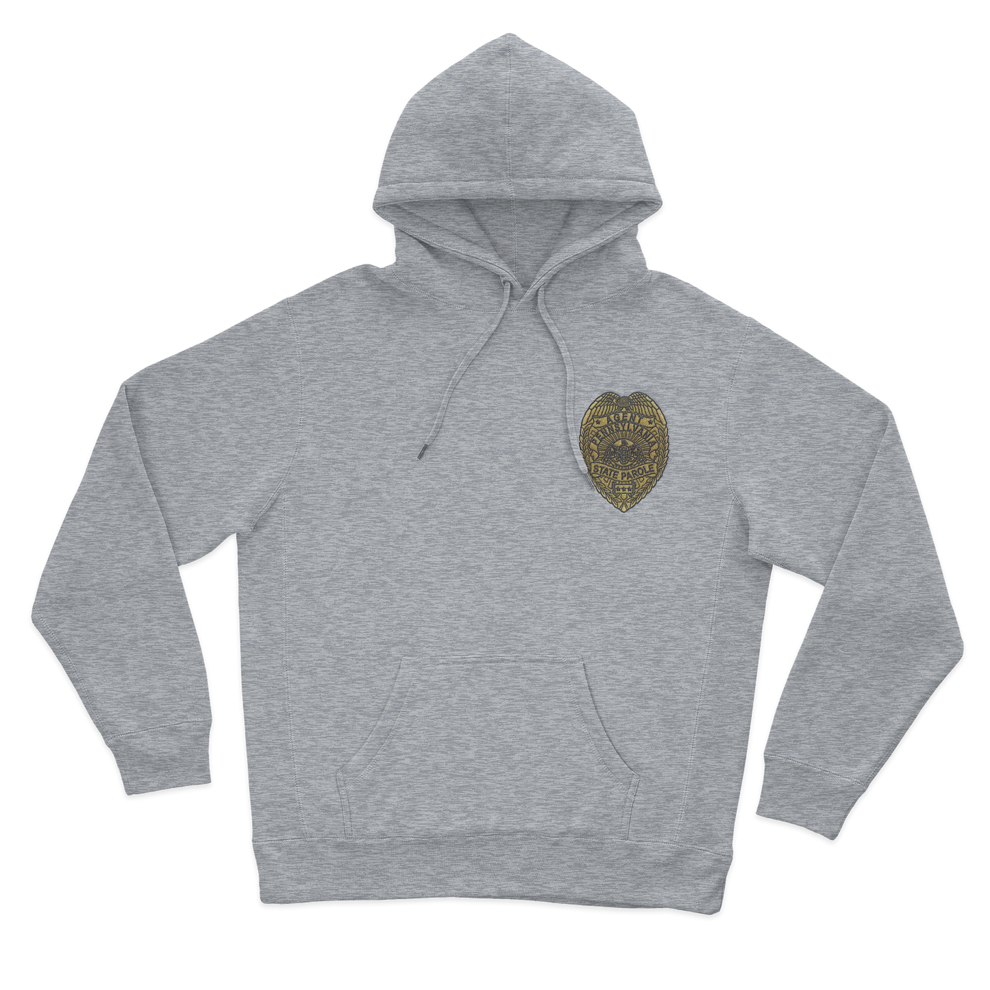 Classic Hooded Sweatshirt with Embroidered State Parole Agent Badge-Full Color (Various Colors)