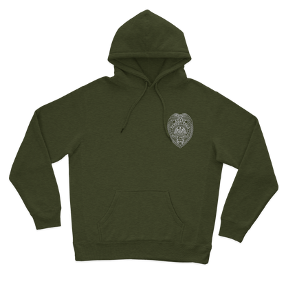 Classic Hooded Sweatshirt with Embroidered State Parole Agent Badge (Various Colors)