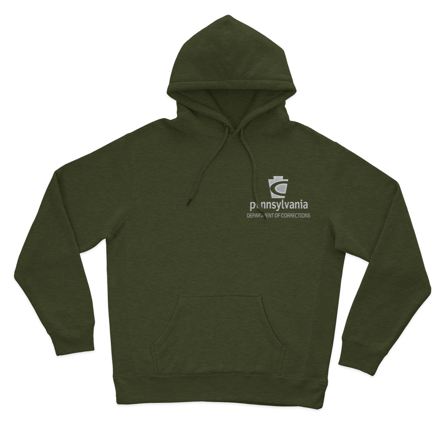 Classic Hooded Sweatshirt with Embroidered Department of Corrections Keystone (Various Colors)