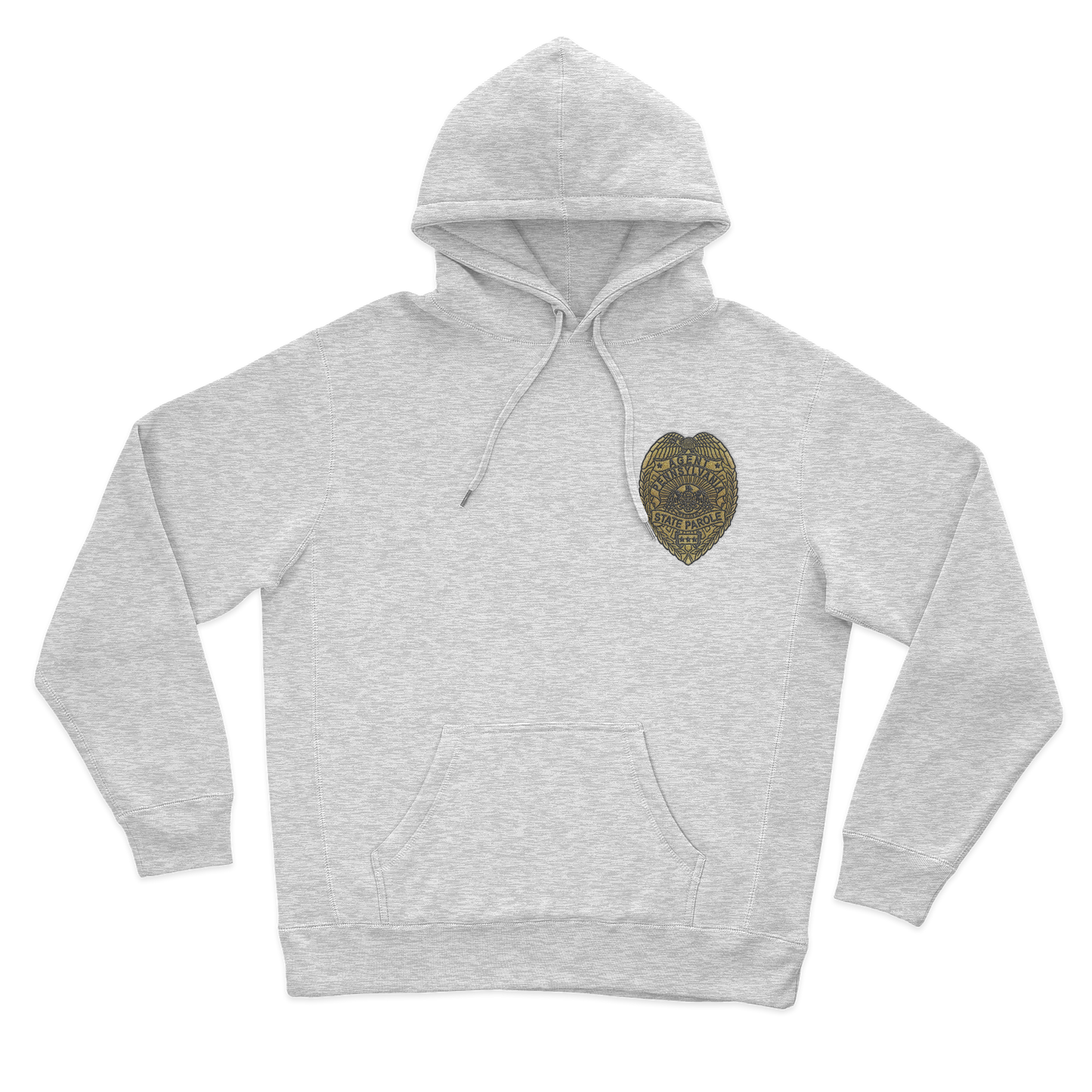 Classic Hooded Sweatshirt with Embroidered State Parole Agent Badge-Full Color (Various Colors)