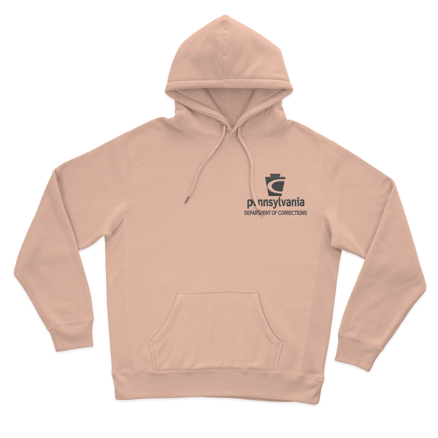 Classic Hooded Sweatshirt with Embroidered Department of Corrections Keystone (Various Colors)