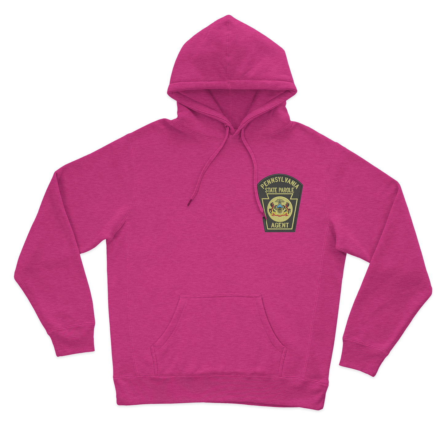 Classic Hooded Sweatshirt with Embroidered State Parole Agent Keystone-Full Color (Various Colors)