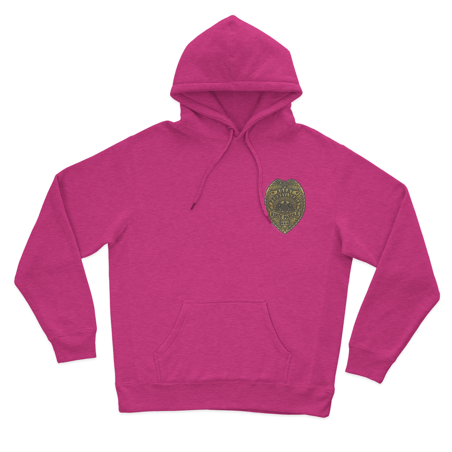 Classic Hooded Sweatshirt with Embroidered State Parole Agent Badge-Full Color (Various Colors)