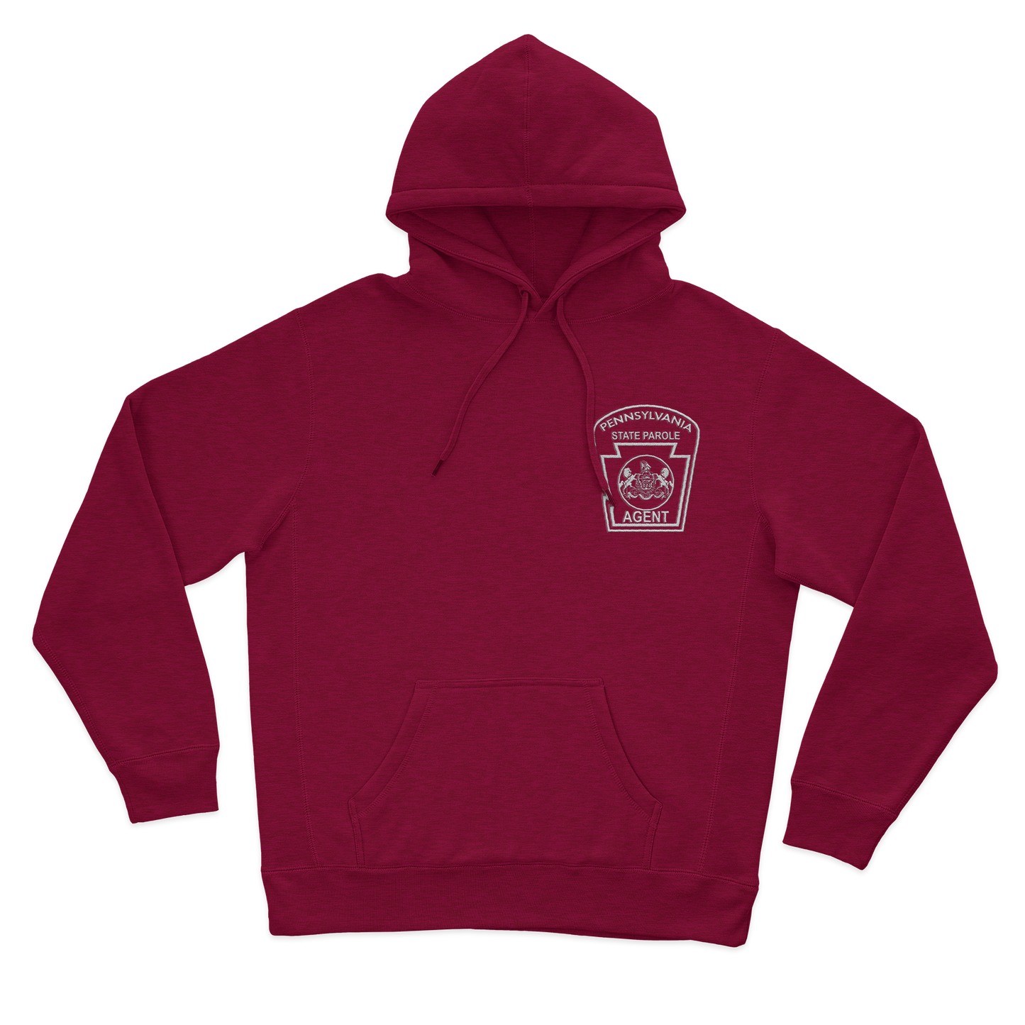 Classic Hooded Sweatshirt with Embroidered State Parole Agent Keystone (Various Colors)