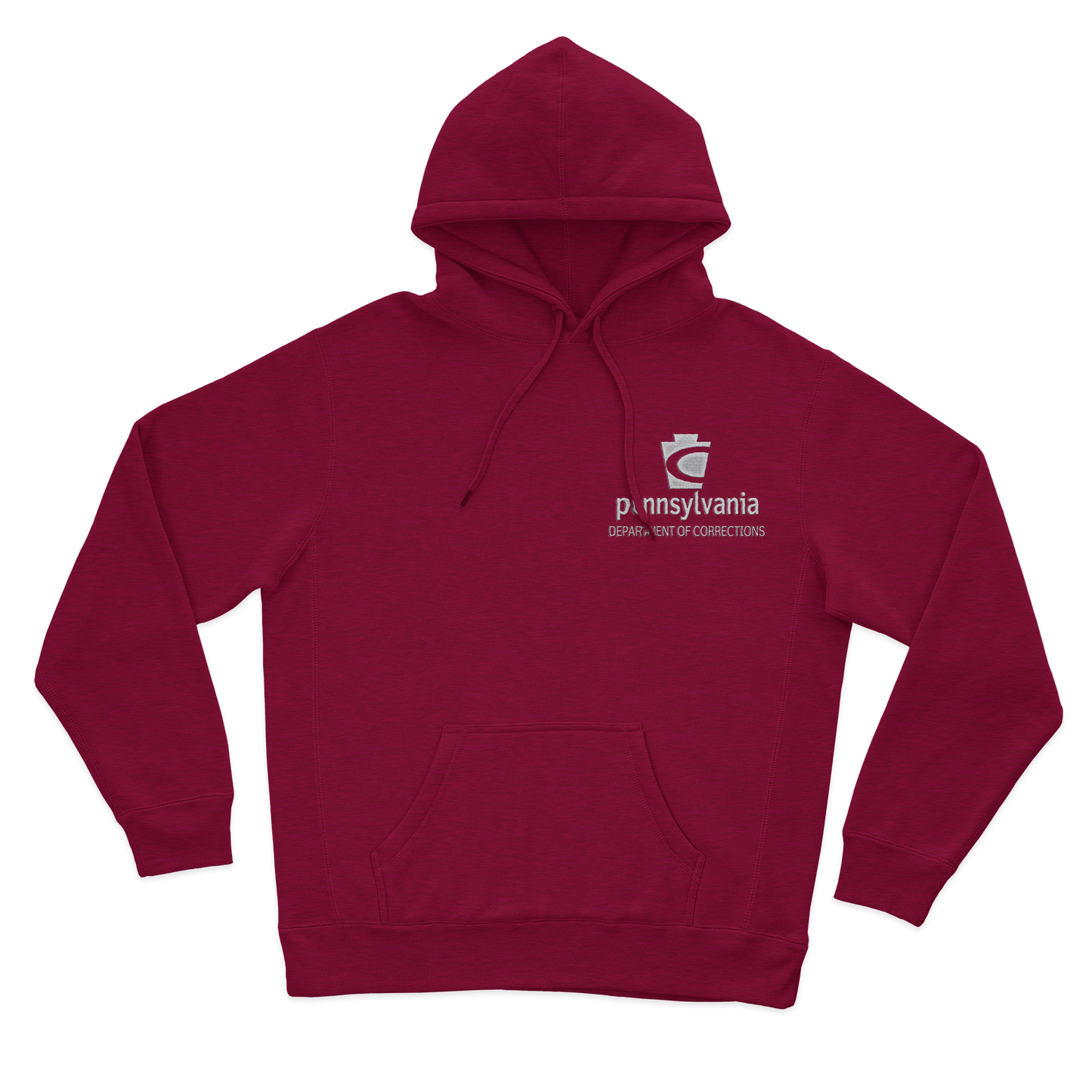 Classic Hooded Sweatshirt with Embroidered Department of Corrections Keystone (Various Colors)