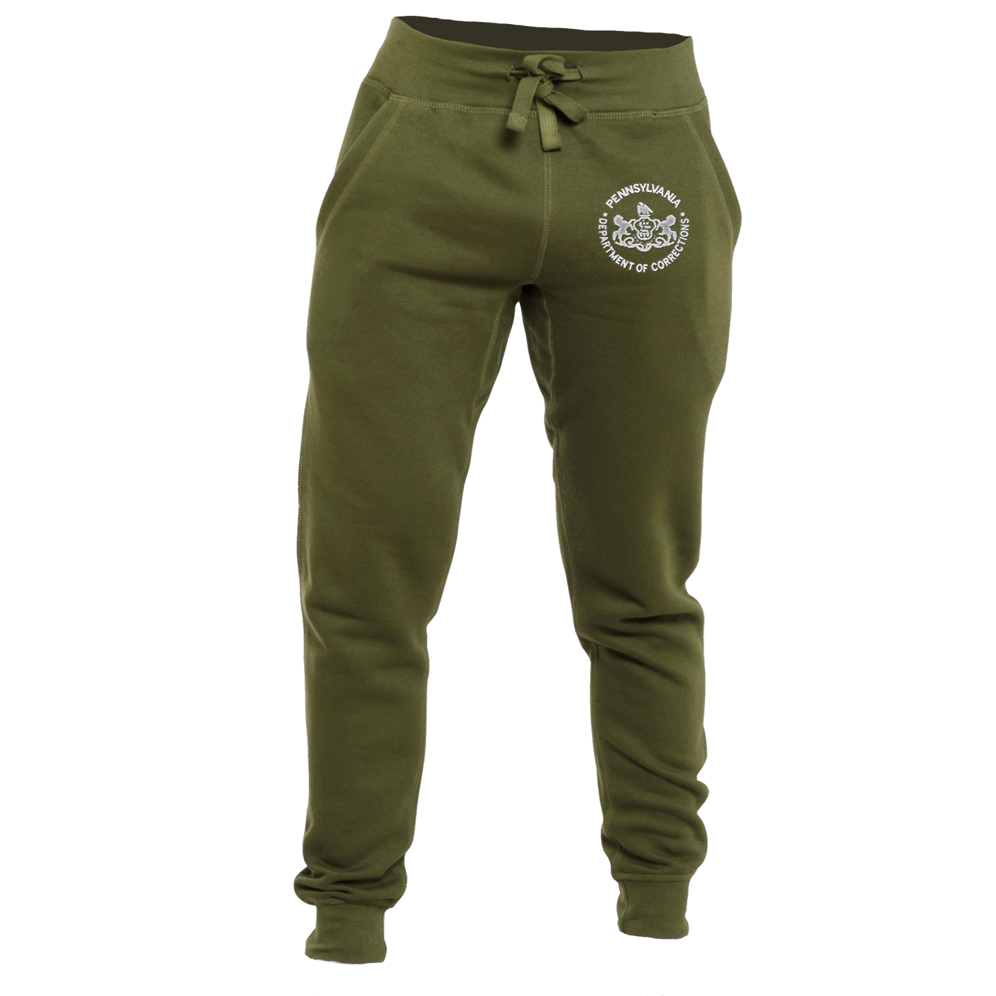 Premium Adult Sweatpants with Embroidered Department of Corrections Seal (Various Colors)