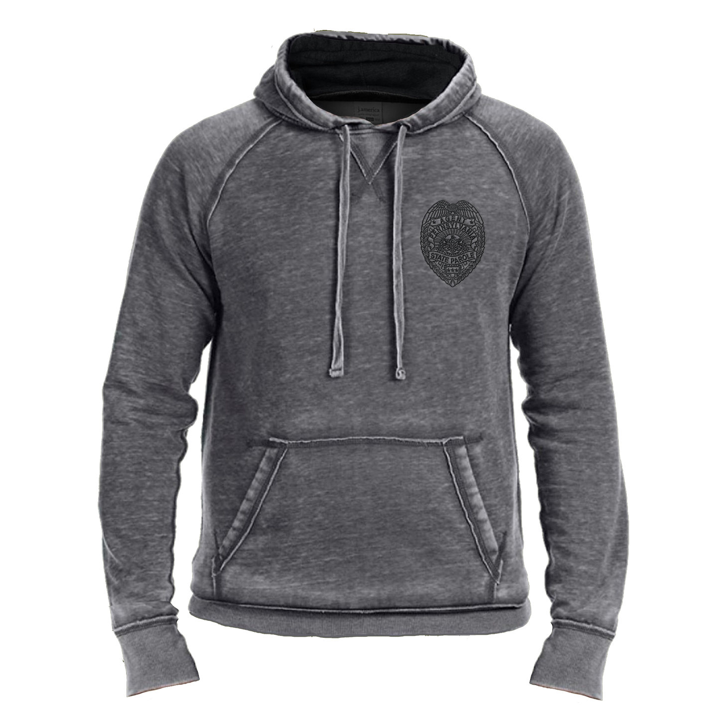 Vintage Hooded Sweatshirt with Embroidered State Parole Agent Badge (Various Colors)