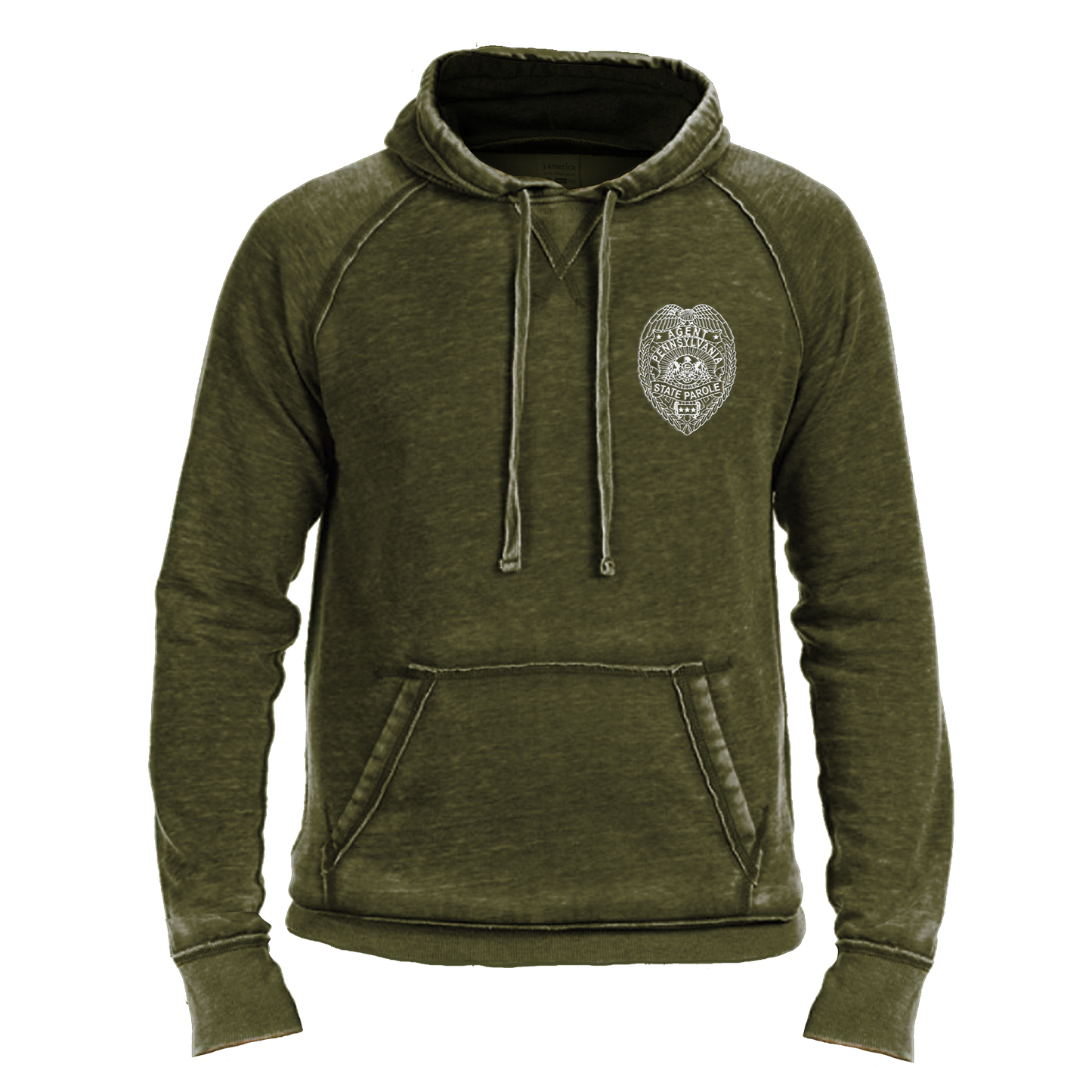 Vintage Hooded Sweatshirt with Embroidered State Parole Agent Badge (Various Colors)