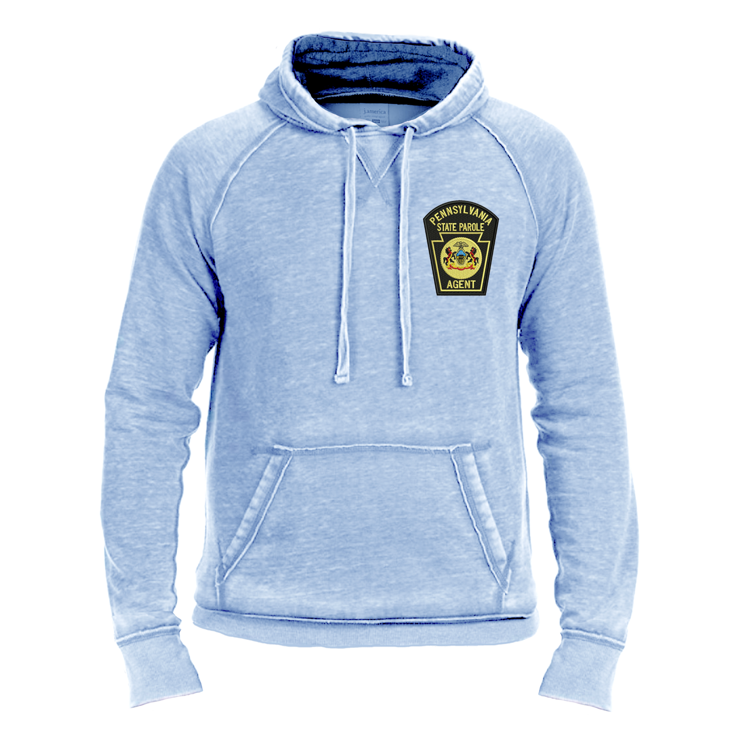 Vintage Hooded Sweatshirt with Embroidered State Parole Agent Keystone (Various Colors)
