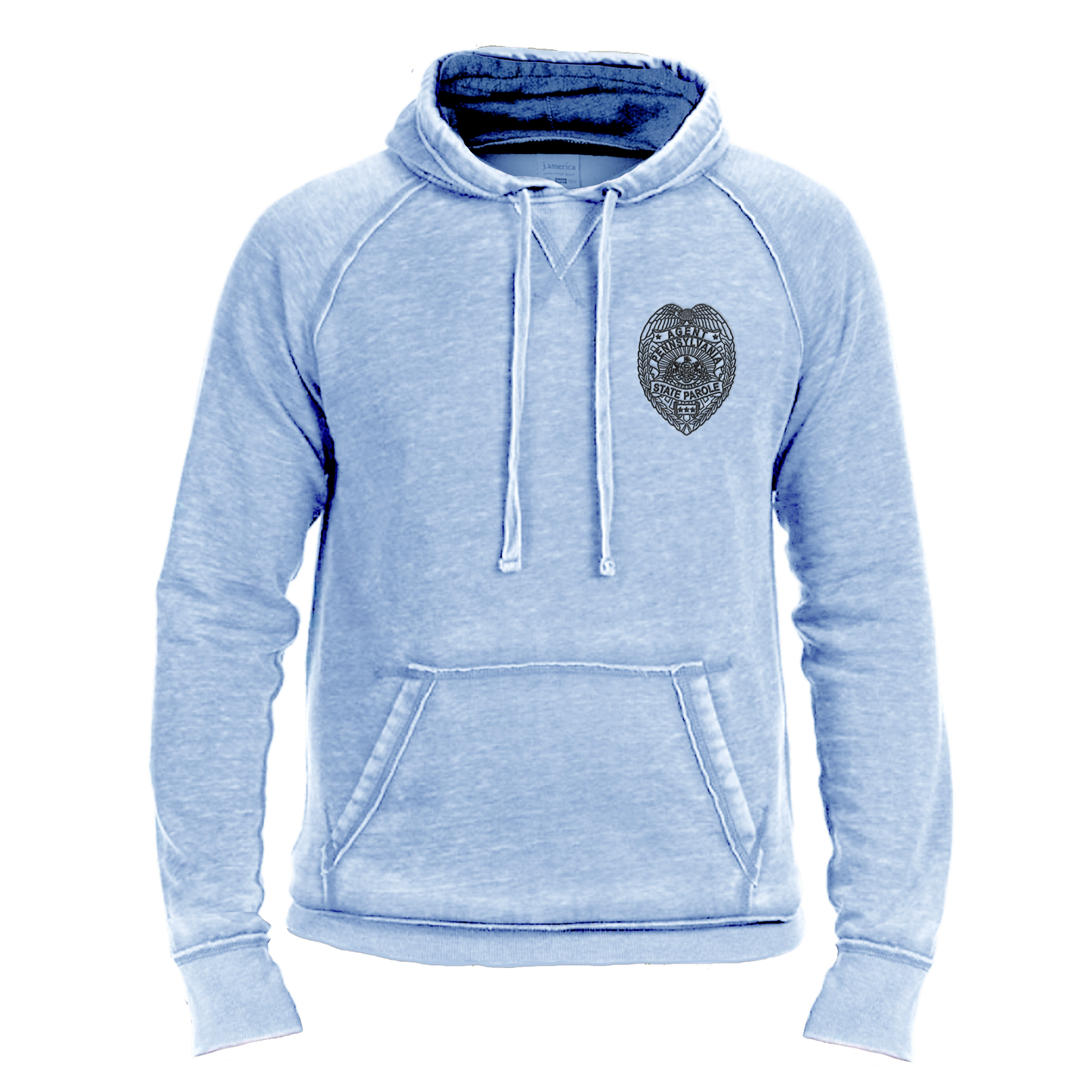 Vintage Hooded Sweatshirt with Embroidered State Parole Agent Badge (Various Colors)