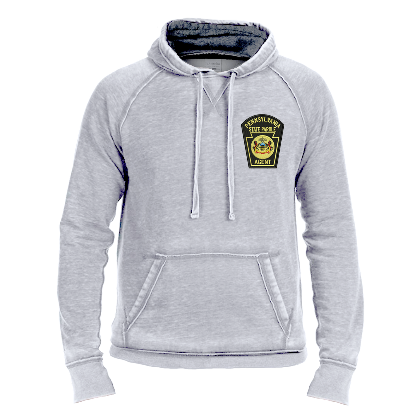Vintage Hooded Sweatshirt with Embroidered State Parole Agent Keystone (Various Colors)