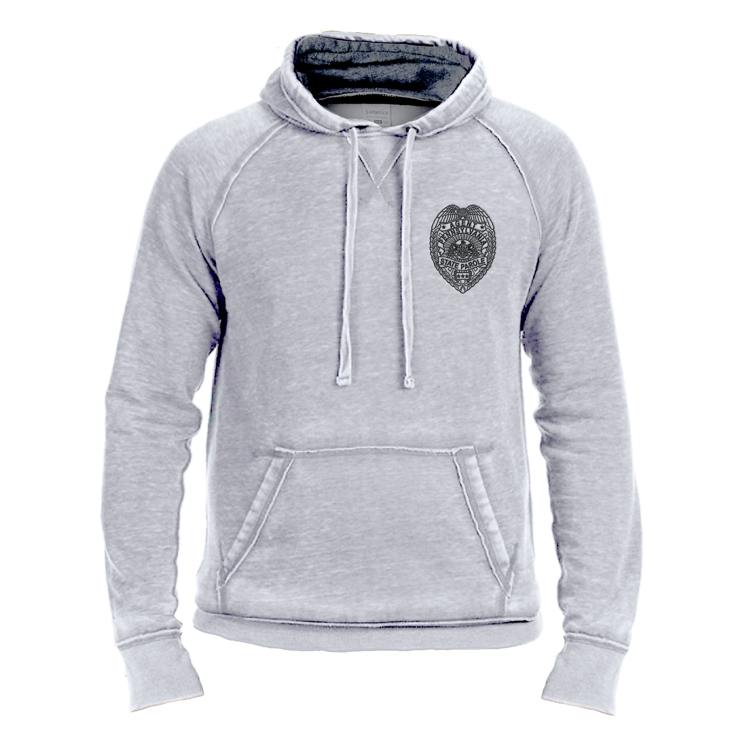 Vintage Hooded Sweatshirt with Embroidered State Parole Agent Badge (Various Colors)