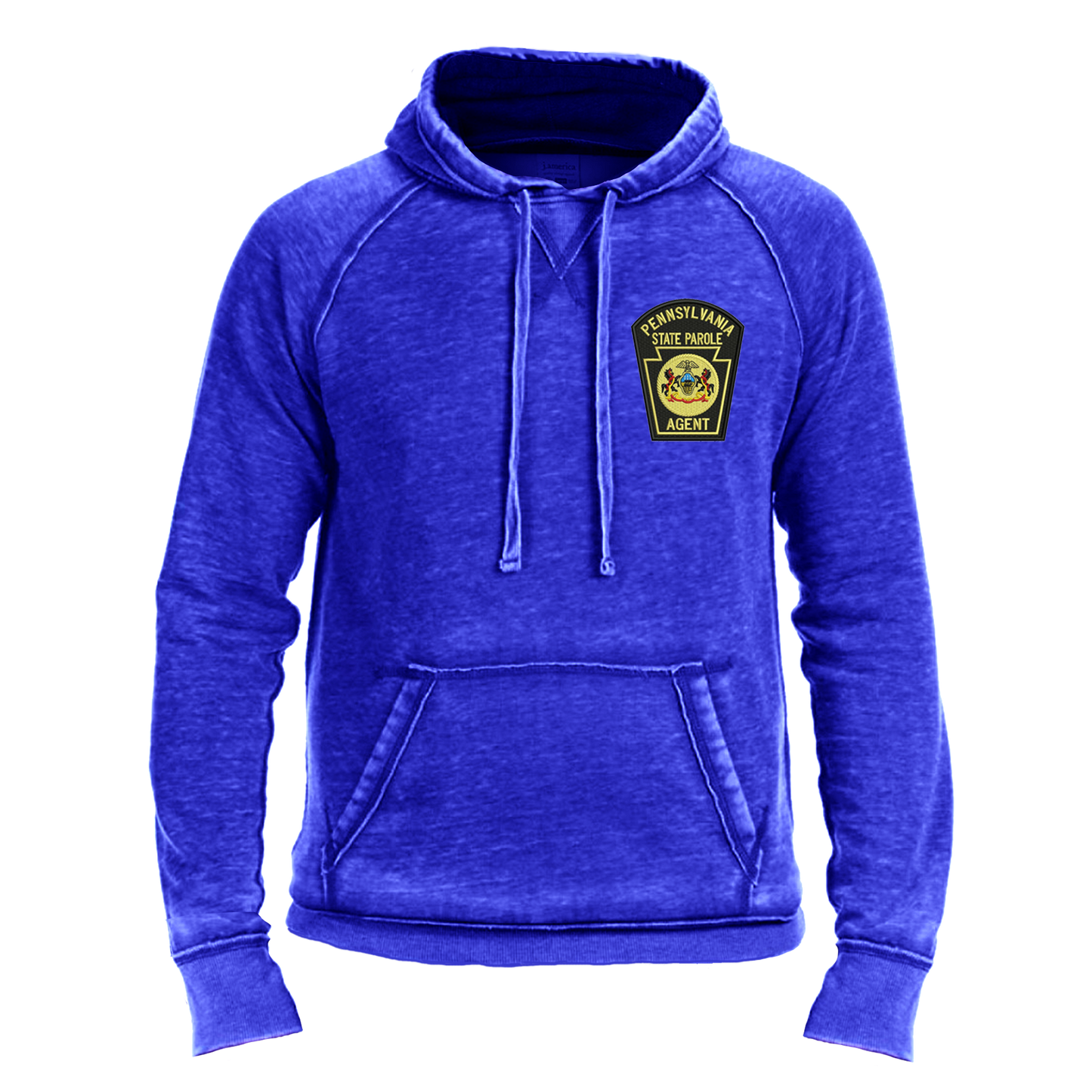 Vintage Hooded Sweatshirt with Embroidered State Parole Agent Keystone (Various Colors)