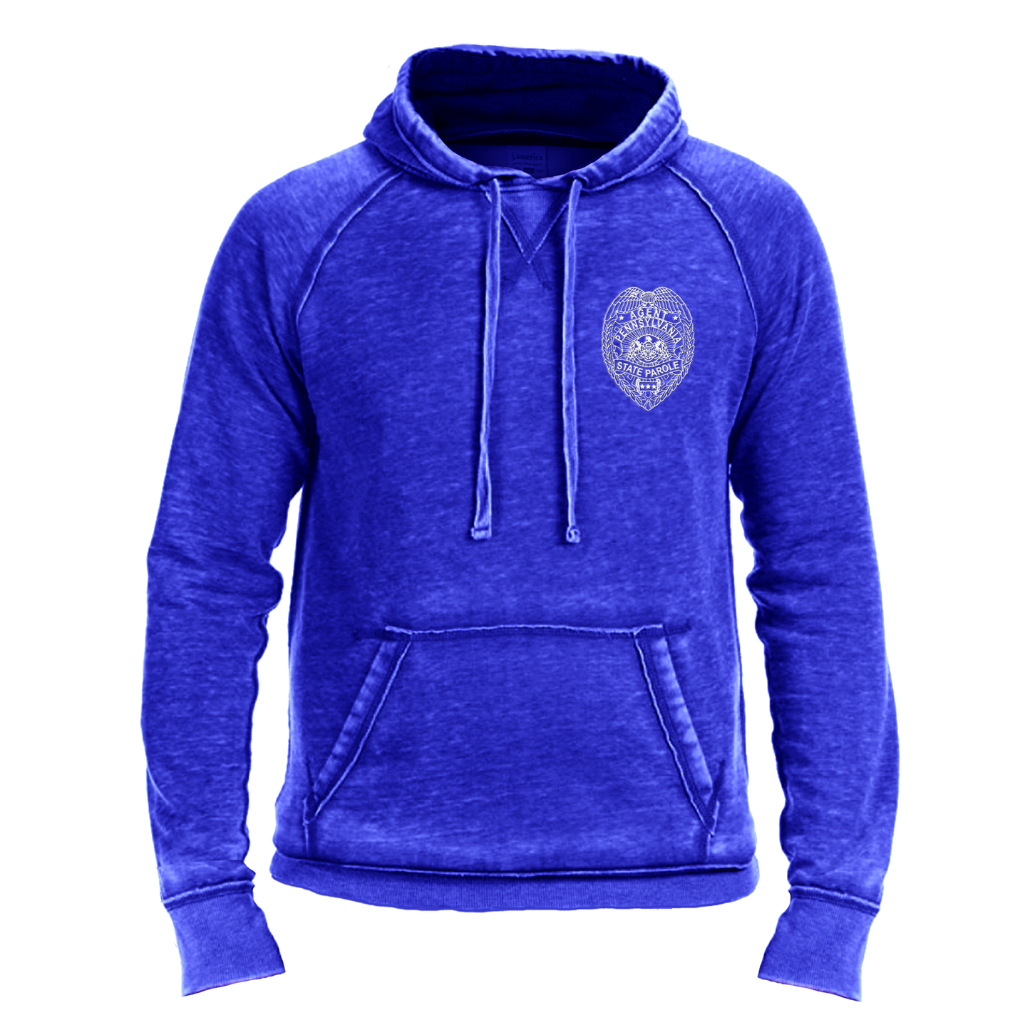 Vintage Hooded Sweatshirt with Embroidered State Parole Agent Badge (Various Colors)